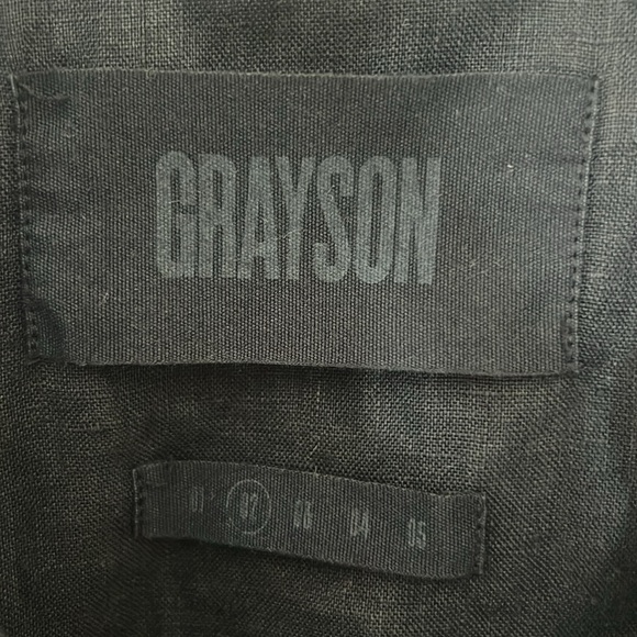 Grayson “The Artist SS Shirt”, 100% Linen, Black, 2 (small) - Picture 3 of 5